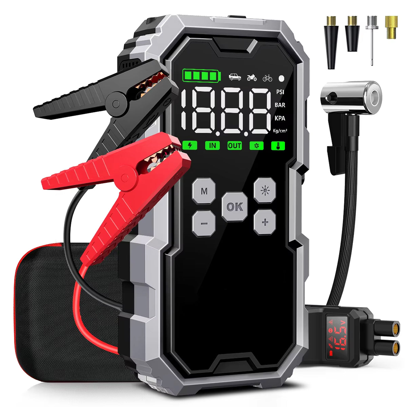 StartZapo V2 7000A Jump Starter and Tire Inflator