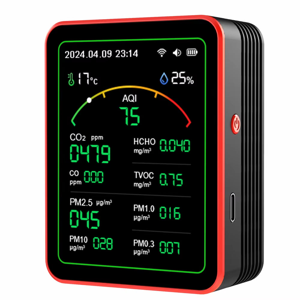 AtmoxAir 15-in-1 Smart Air Quality Monitor with WiFi App