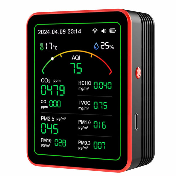 AtmoxAir 15-in-1 Smart Air Quality Monitor with WiFi App