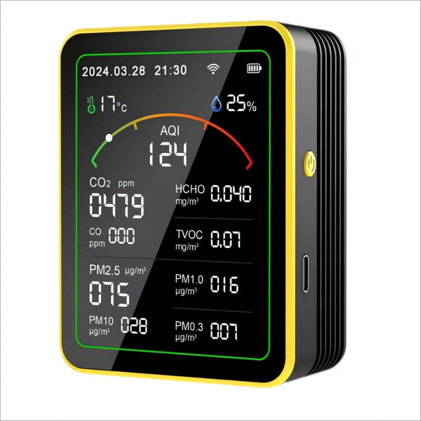 AtmoxAir 15-in-1 Smart Air Quality Monitor with WiFi App