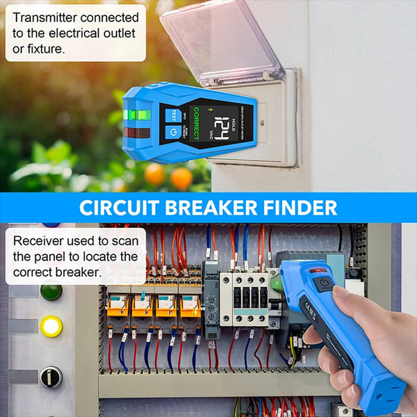 BortDesi 2-in-1 Digital Circuit Breaker Finder with GFCI Tester