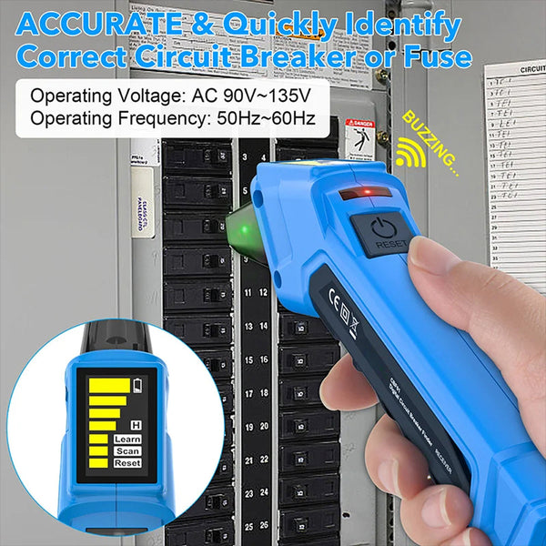 BortDesi 2-in-1 Digital Circuit Breaker Finder with GFCI Tester