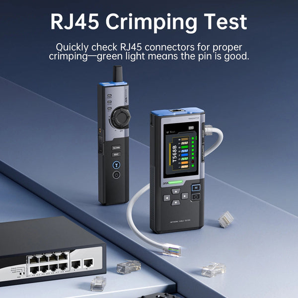 CronzTalin Gigabit Network Cable Diagnostic Tool with PoE Detection
