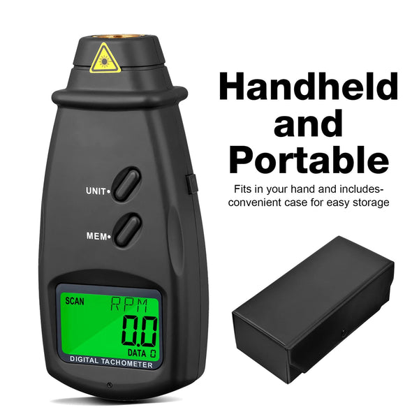 ErinFita 2-in-1 Contact & Non-Contact Laser Tachometer