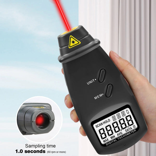 ErinFita 2-in-1 Contact & Non-Contact Laser Tachometer
