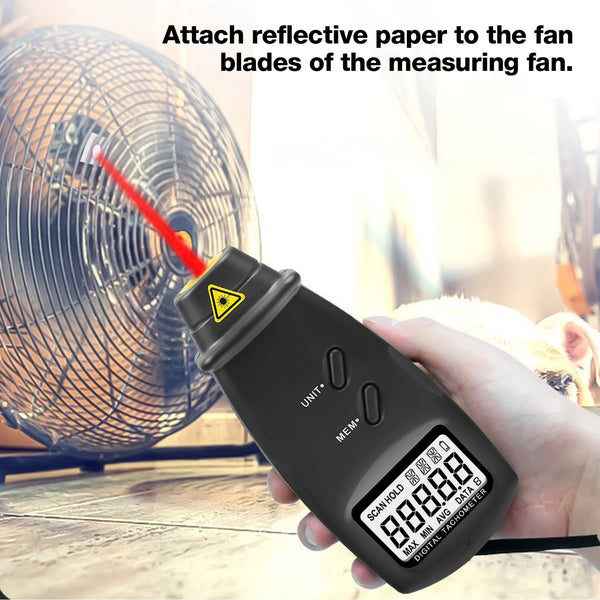 ErinFita 2-in-1 Contact & Non-Contact Laser Tachometer