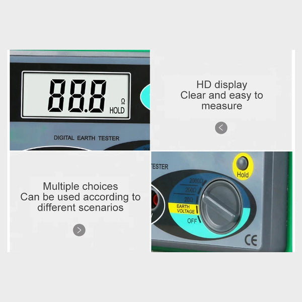 EthixLovi Earth Ground Resistance Tester - 2000 Ohm Range