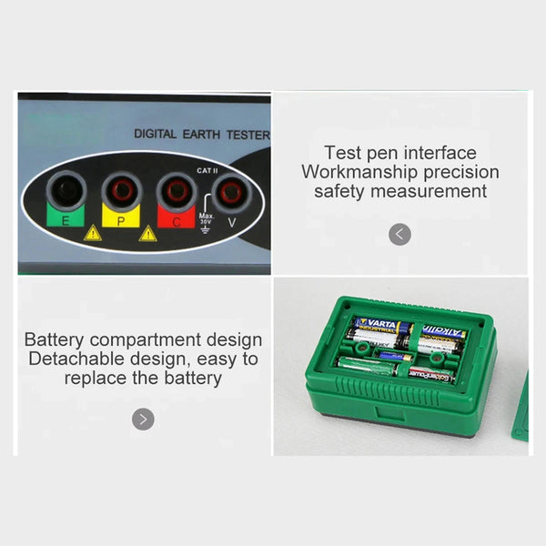 EthixLovi Earth Ground Resistance Tester - 2000 Ohm Range