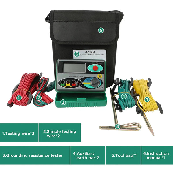 EthixLovi Earth Ground Resistance Tester - 2000 Ohm Range