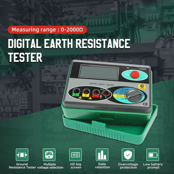 EthixLovi Earth Ground Resistance Tester - 2000 Ohm Range