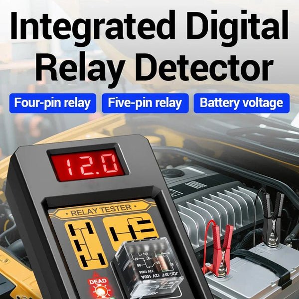 LamiWexi Automotive Relay Tester with Live Voltage Display