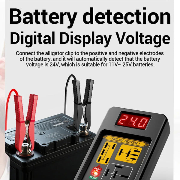 LamiWexi Automotive Relay Tester with Live Voltage Display