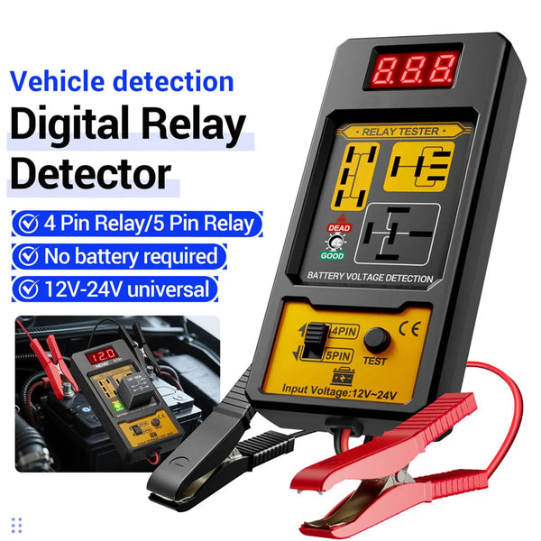 LamiWexi Automotive Relay Tester with Live Voltage Display