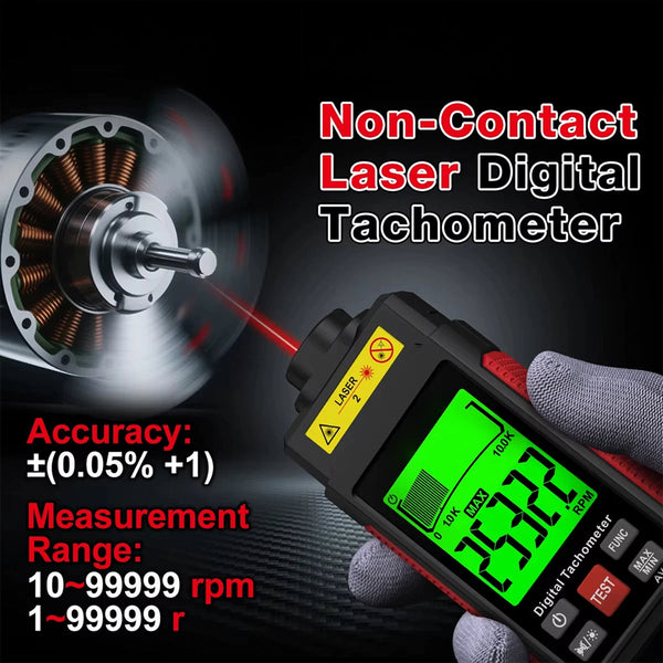 LoftDoci Non-Contact Digital Laser Tachometer