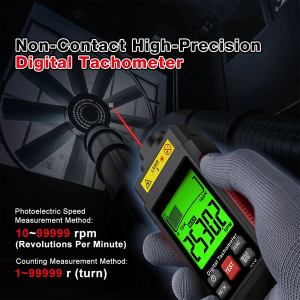 LoftDoci Non-Contact Digital Laser Tachometer