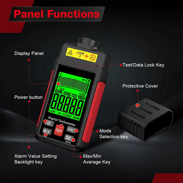LoftDoci Non-Contact Digital Laser Tachometer