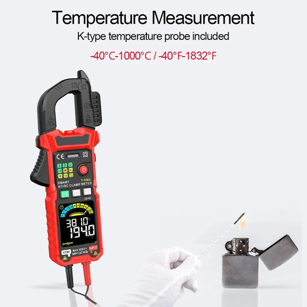MereiCeci True RMS Digital Clamp Meter for Industrial HVAC