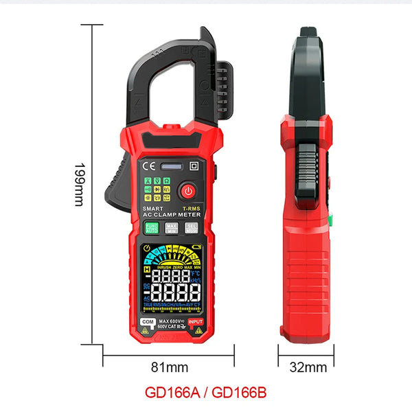 MereiCeci True RMS Digital Clamp Meter for Industrial HVAC