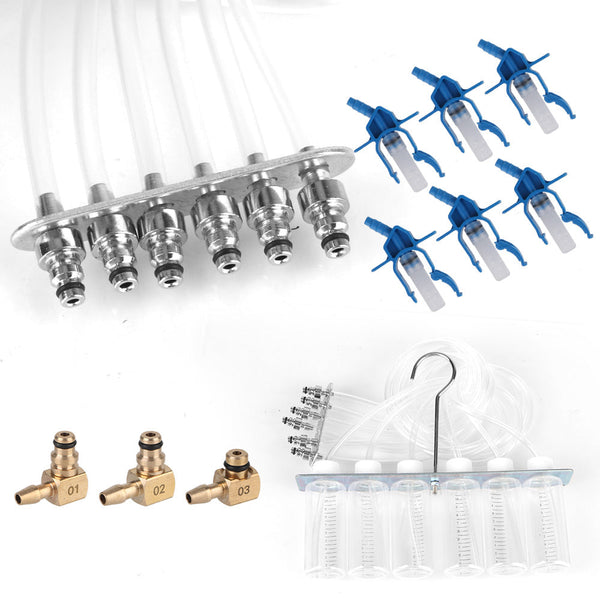 OlexAzin 6-Port Simultaneous Fuel Injector Flow Meter Kit
