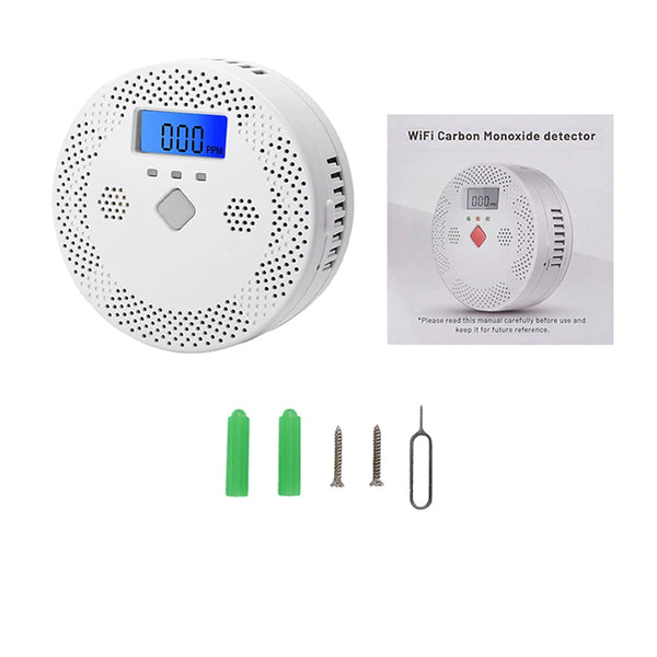 PralliRes Smart Carbon Monoxide Detector with Tuya App WiFi Notifications