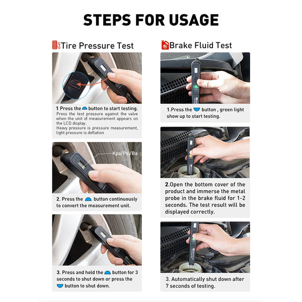 RadivJoli Professional 5-LED Brake Fluid Moisture Tester