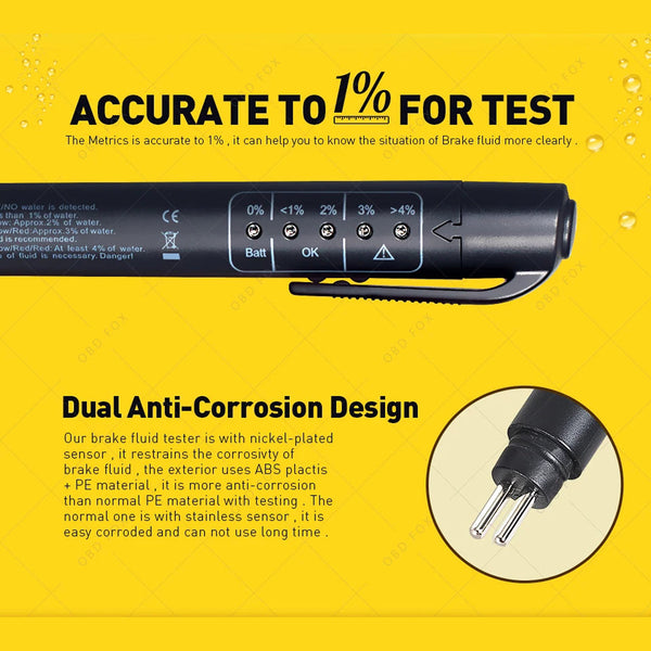 RadivJoli Professional 5-LED Brake Fluid Moisture Tester