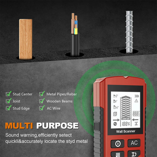 StudSynci 3-in-1 Wall Scanner and Stud Finder