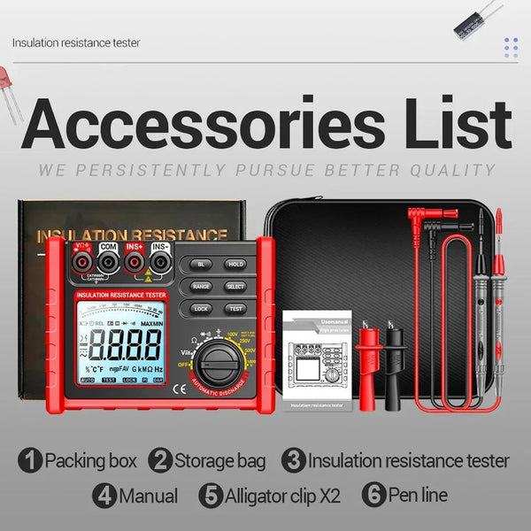 TeriLimax Professional 1000V Insulation Resistance Tester & Multimeter