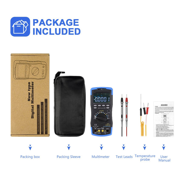 TrusMeaz 40,000 Count True RMS Digital Multimeter with Safety Shutters