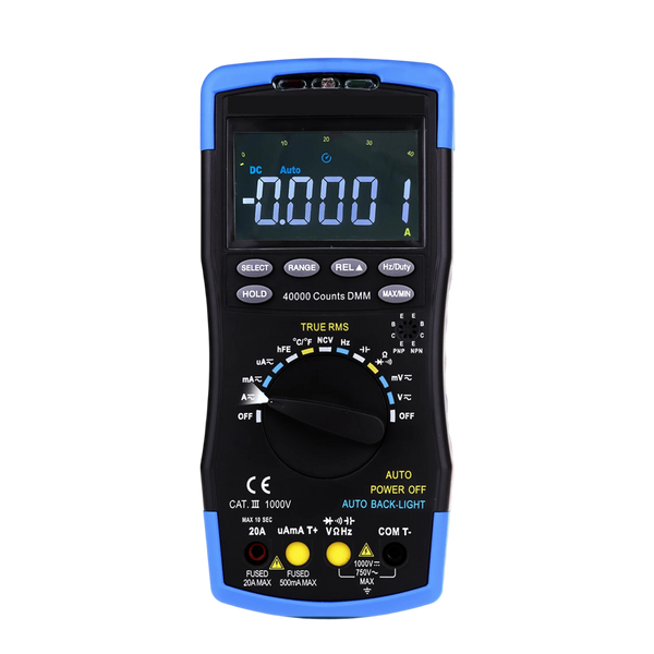 TrusMeaz 40,000 Count True RMS Digital Multimeter with Safety Shutters