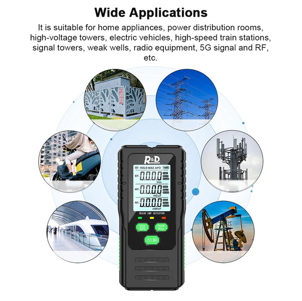 VisZelie Professional EMF RF EF Radiation Detector Meter