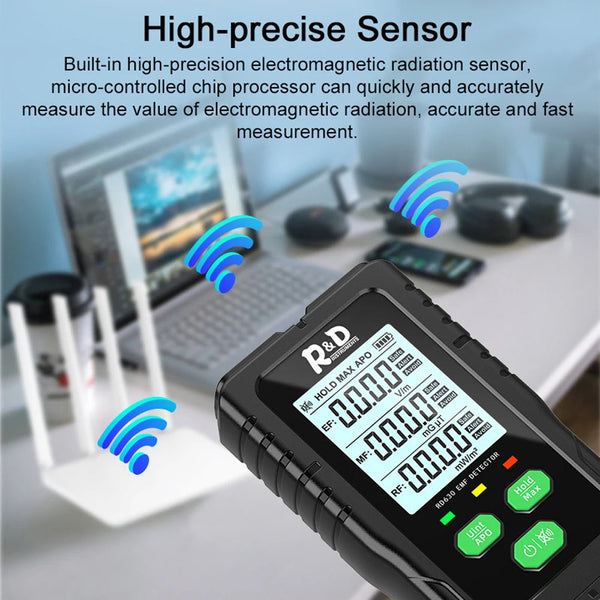 VisZelie Professional EMF RF EF Radiation Detector Meter