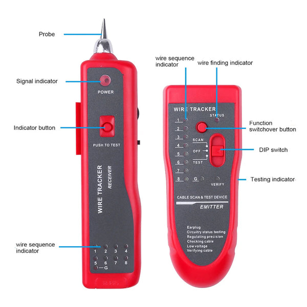 WistArvi 3km Long Range Cable Fault Locator & Network Tester