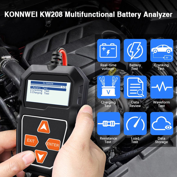 WontPrix 3-in-1 Battery and Alternator Tester for 12V Vehicles